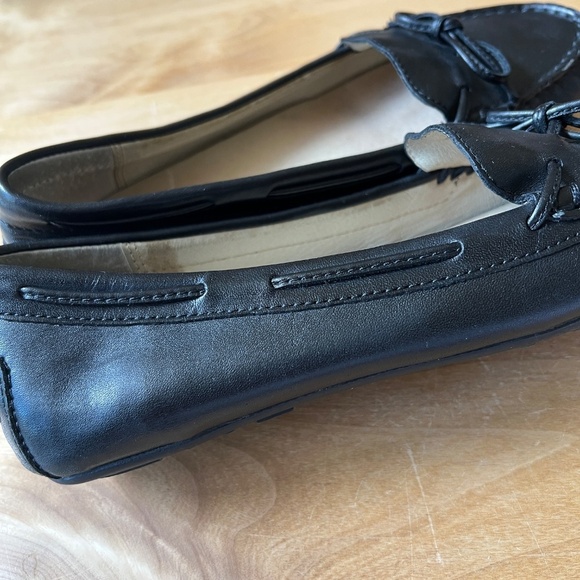 MICHAEL MICHAEL KORS MOCCASINS 7.5 BLACK LEATHER RUBBER SOLE DRIVING LOAFER - Picture 12 of 12